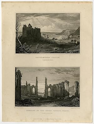 Antique Print-WALES-GLAMORGANSHIRE-OSTERMOUTH CASTLE-NEATH-Gastineau-Barber-1831