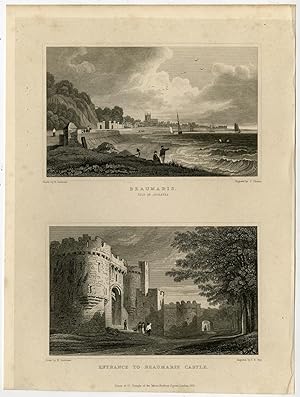 Antique Print-WALES-ENGLAND-BEAMARIS-Gastineau-Thomas-Hay-1831