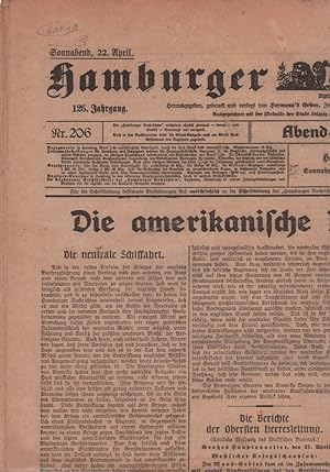 Hamburger Nachrichten. JG. 125, Nr. 206, Sonnabend, 22. April 1916, Abend-Ausgabe. (Hrsg. unter R...