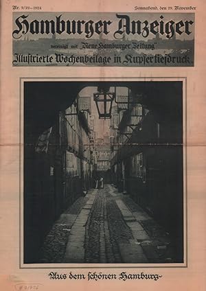 Hamburger Anzeiger, vereinigt mit "Neue Hamburger Zeitung". Illustrierte Wochenbeilage in Kupfert...