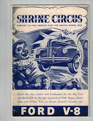 Shrine Circus Program, February 5-19, 1940, State Fair Grounds, Detroit, Mich.