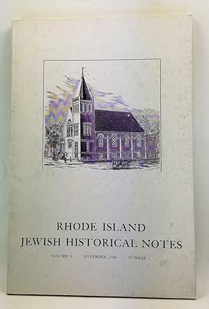 Rhode Island Jewish Historical Notes, Volume 3, Number 1 (November 1958)