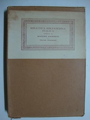 Il Cicognara (Bibliografia dell'archeologia classica e dell'arte italiana - Vol. II, tomo II, - A...