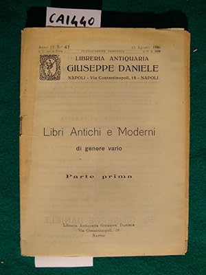 Libreria Antiquaria Giuseppe Daniele - Cataloghi (1930)