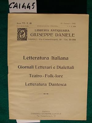 Libreria Antiquaria Giuseppe Daniele - Cataloghi (1933)