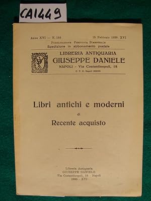 Libreria Antiquaria Giuseppe Daniele - Cataloghi (1938)