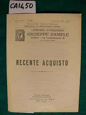 Libreria Antiquaria Giuseppe Daniele - Cataloghi (1939)