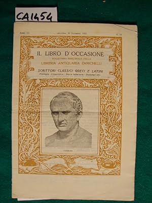 Libreria Antiquaria Zanichelli - Bollettino Bimestrale (1932)