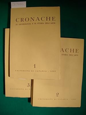 Cronache di archeologia e di storia dell'arte - Università di Catania - 1962-64 (3 volumi)