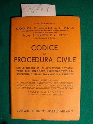 Codice di Procedura Civile - Con le disposizioni di attuazione e transitorie; richiami e note; ap...