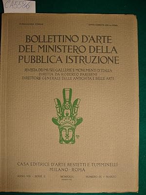Bollettino d'arte del Ministero della Pubblica Istruzione - Anno VIII - Serie II - Numero IX - Marzo