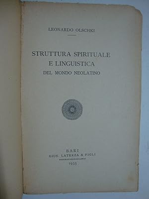Struttura spirituale e linguistica del mondo Neolatino