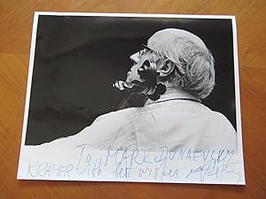 Original Photograph- Mstislav Rostropovich Playing The Cello, Signed, Inscribed To Mark Dunaevsky...