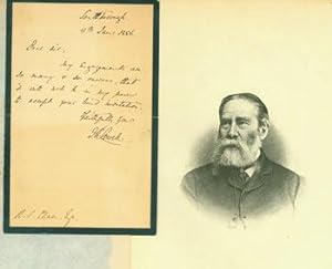 Autographed Letter James Russell Lowell to R. S. Chase, Jr., January 4, 1886. With Portrait of Lo...