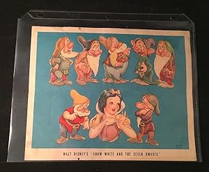 Snow White and the Seven Dwarfs Circa 1939 ORIGINAL TWO-SIDED ADVERTISEMENT