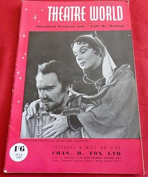 Theatre World. July 1952. Ralph Richardson and Margaret Leighton cover.