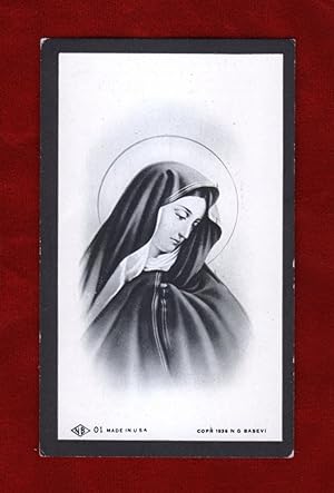 Vintage Prayer Card / Holy Card, 1955: Our Lady / Mary & Prayer for the Repose of the Soul of Lou...