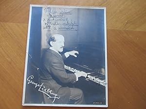 Original Photograph Of Pianist George Liebling, Inscribed, 1930