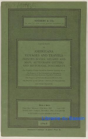 Catalogue of Americana, Voyages and travels : printed books, atlases and maps, autograph letters ...