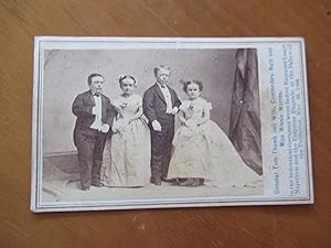 Original Photographic Card: "General Tom Thumb And Wife, Commodore Nutt And Miss Minnie Warren" [...