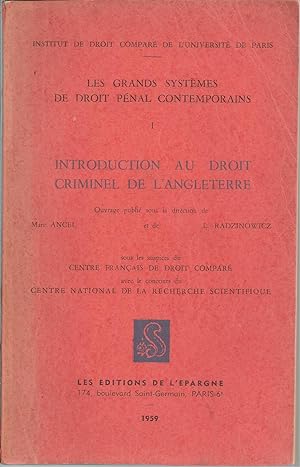 Introduction Au Droit Criminel De L'angleterre