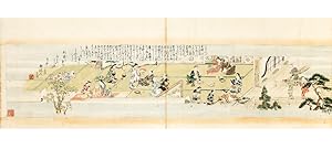 Illustrated scroll on paper, entitled "Shiki no susami" [trans.: "Four Seasons of Pleasure Seeking"]
