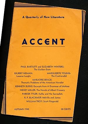 ACCENT. A Quarterly of New Literature, Autumn 1945, Vol. 6, No. 1
