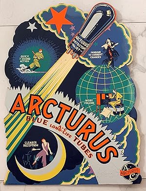 THE ARCTURUS RADIO TUBE CORPORATION: A STUNNING SET OF FIVE 1930s STANDUP ADVERTISING DISPLAYS