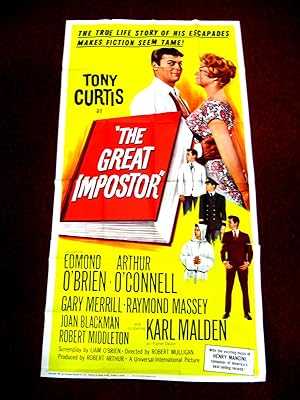 THE GREAT IMPOSTER-TONY CURTIS-1961-81X41-3 SHEET NM
