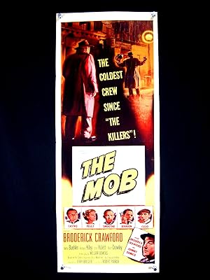 THE MOB-FILM NOIR-BRODERICK CRAWFORD-1957-ORIG INSERT VF