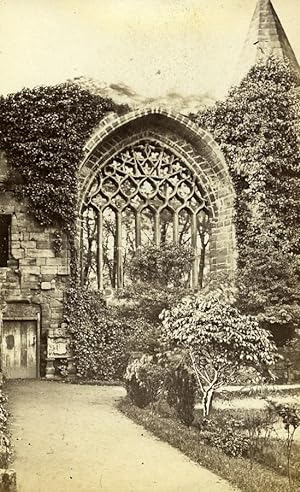Scotland Ecosse Church Abbey ruins Old CDV Photo Archibald Burns 1865
