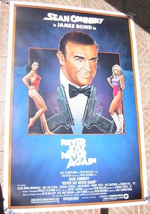 NEVER SAY NEVER AGAIN--40X60 POSTER-1983-S CONNERY--007 VG