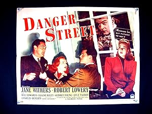 DANGER STREET-1947-FILM NOIR-JANE WITHERS-HALF SHEET VG