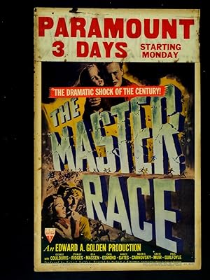 MASTER RACE-1944-11X22 WINDOW CARD-GEORGE COULOURIS-STANLEY RIDGES-WAR G