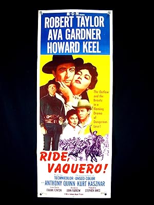 RIDE VAQUERO-AVA GARDNER-ROBERT TAYLOR-1953-INSERT VG