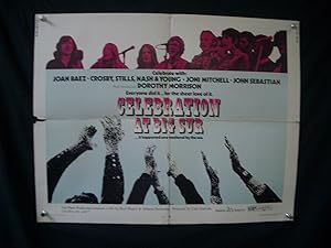 CELEBRATION AT BIG SUR HALF SHEET POSTER 1971-JOAN BAEZ VG