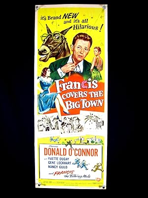 FRANCIS COVERS THE BIG TOWN-FUNNY HORSE-1953-INSERT VG