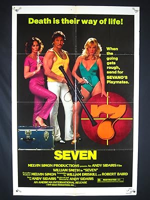 SEVEN-1979-POSTER-WILLIAM SMITH-FEMALE GANGSTERS G/VG
