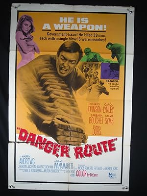 DANGER ROUTE-1968-POSTER-RICHARD JOHNSON-THRILLER P/FR