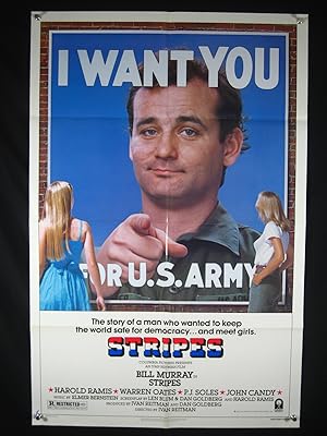 STRIPES-1981-POSTER-BILL MURRAY-WAR COMEDY VF