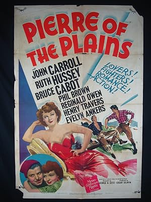 PIERRE OF THE PLAINS-1942-POSTER-JOHN CARROLL-DRAMA P/FR
