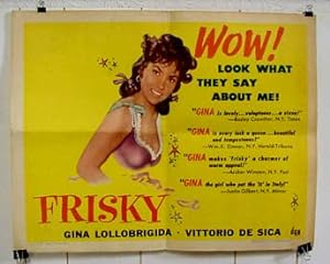 FRISKY-GINA LOLLOBRIGIDA 1955 ORIG 1/2 SHEET VG/FN