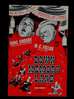 DOWN MEMORY LANE-1949-11X17 PRESSBOOK-W.C. FIELDS-BING CROSBY-COMEDY-HISTORY VF