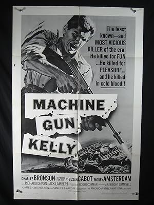 MACHINE GUN KELLY-1968-POSTER-CHARLES BRONSON-CRIME VG