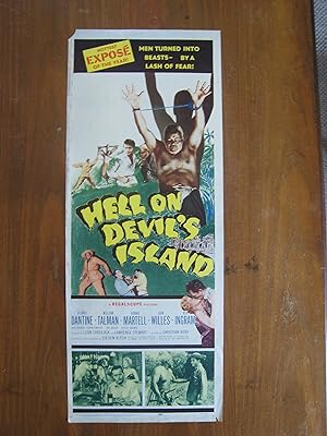 HELL ON DEVIL'S ISLAND-WHIPPING POST-SHACKLED BLACK MAN VG