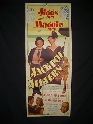 JIGGS AND MAGGIE IN JACKPOT JITTERS-INSERT POSTER-1949 VG