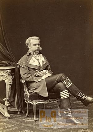 Baron de Bourgoing Costume Wien Old Atelier Adele Cabinet Card Photo CC 1869