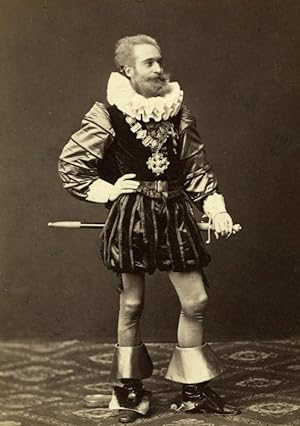 Marquis de Vaugelas in Costume Wien Old Atelier Adele Cabinet Card Photo CC 1869