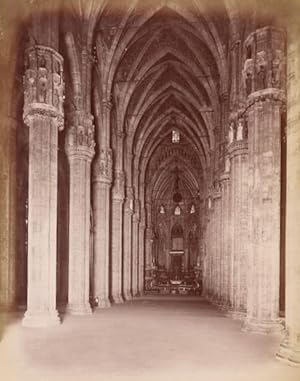 Milano Interno della Cattedrale Italy Old Photo 1880