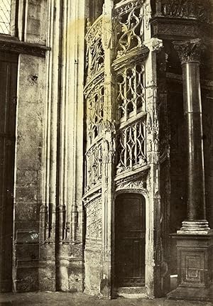 France Rouen Saint Maclou Church Staircase Organ Old Photo Bisson 1857
